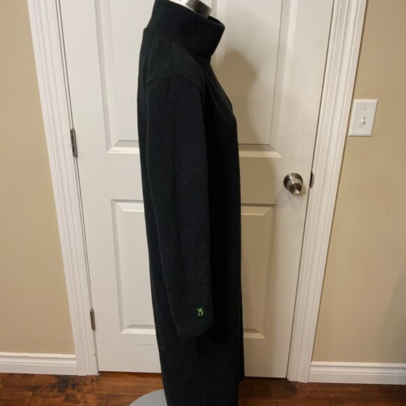 Dudley Stephens Black Vello Fleece Button Turtleneck Long Sleeve Dress, Size L - Picture 5 of 8